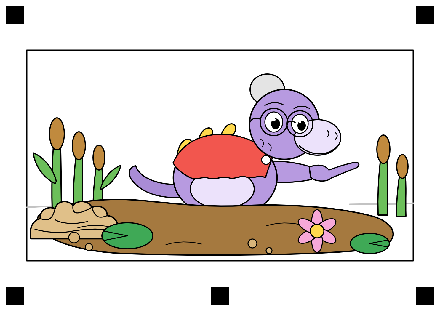 A scene from Tito's film: the muddy swamp and Grandma Dino.